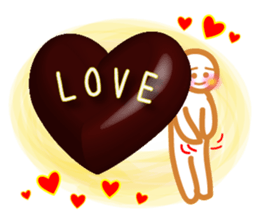 Chocolate and Valentine in English sticker #15009077