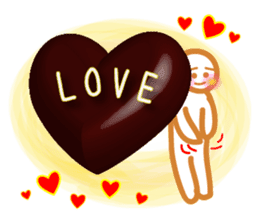 Chocolate and Valentine in English sticker #15009077