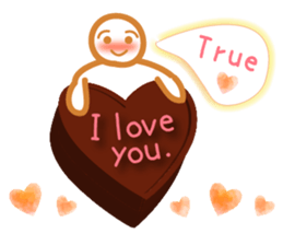 Chocolate and Valentine in English sticker #15009079