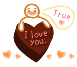 Chocolate and Valentine in English sticker #15009079