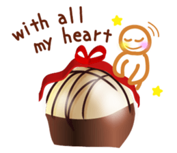 Chocolate and Valentine in English sticker #15009080