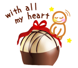 Chocolate and Valentine in English sticker #15009080