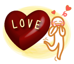 Chocolate and Valentine in English sticker #15009081