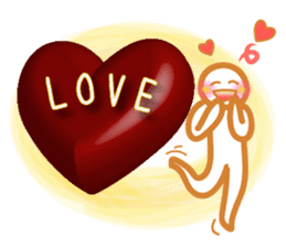 Chocolate and Valentine in English sticker #15009081