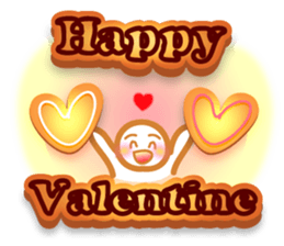 Chocolate and Valentine in English sticker #15009082