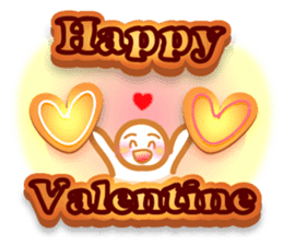 Chocolate and Valentine in English sticker #15009082