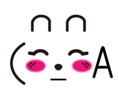 Rabbit emoticon sticker #15010151