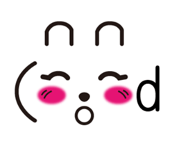 Rabbit emoticon sticker #15010154