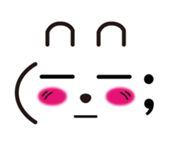 Rabbit emoticon sticker #15010156