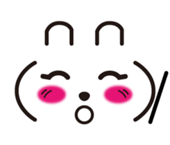 Rabbit emoticon sticker #15010163