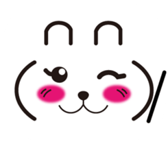 Rabbit emoticon sticker #15010170