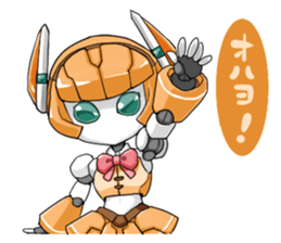 Girl robot sticker #15010350