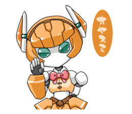 Girl robot sticker #15010351