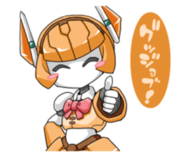 Girl robot sticker #15010353