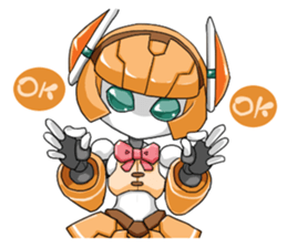 Girl robot sticker #15010354