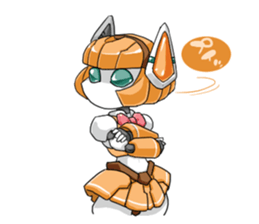 Girl robot sticker #15010356