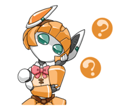 Girl robot sticker #15010358