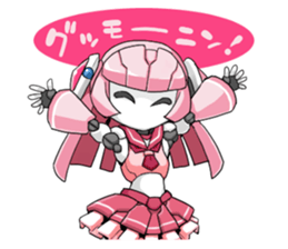 Girl robot sticker #15010362