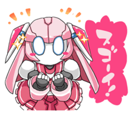 Girl robot sticker #15010364