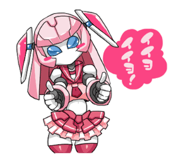 Girl robot sticker #15010365
