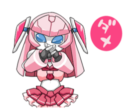 Girl robot sticker #15010367