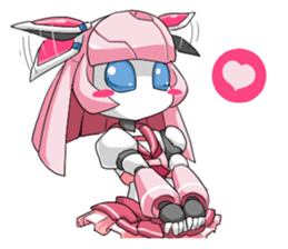 Girl robot sticker #15010368