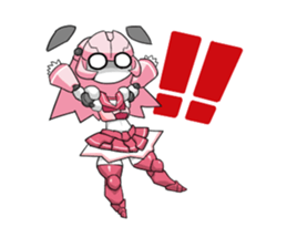 Girl robot sticker #15010369