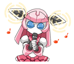 Girl robot sticker #15010370