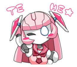 Girl robot sticker #15010371