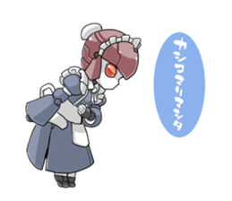 Girl robot sticker #15010377