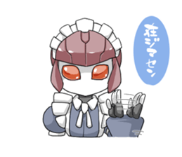 Girl robot sticker #15010378