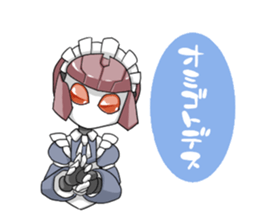 Girl robot sticker #15010382