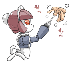 Girl robot sticker #15010384