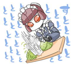 Girl robot sticker #15010385