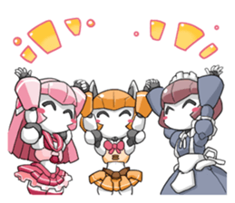 Girl robot sticker #15010388