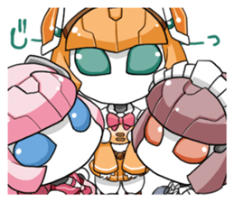 Girl robot sticker #15010389