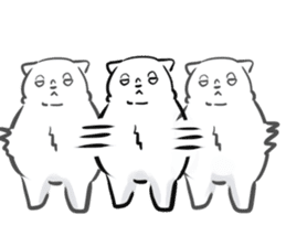 Fat cat & kitty sticker #15011080