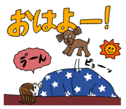 Toy poodle&Japanese Girls sticker #15011116