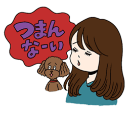 Toy poodle&Japanese Girls sticker #15011132