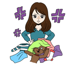 Toy poodle&Japanese Girls sticker #15011137