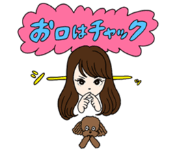 Toy poodle&Japanese Girls sticker #15011140