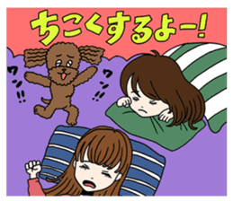Toy poodle&Japanese Girls sticker #15011149