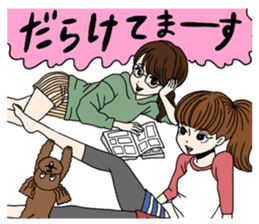 Toy poodle&Japanese Girls sticker #15011152