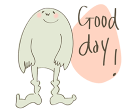 Daily life of a green guy(English ver.) sticker #15013244