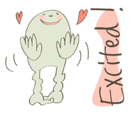 Daily life of a green guy(English ver.) sticker #15013259