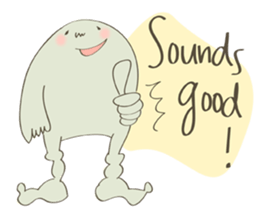 Daily life of a green guy(English ver.) sticker #15013277