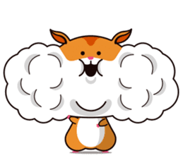 Hamster of the cheek pouch bread bun sticker #15013284