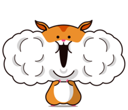 Hamster of the cheek pouch bread bun sticker #15013285