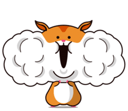 Hamster of the cheek pouch bread bun sticker #15013285