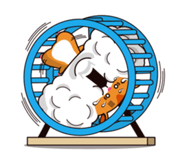 Hamster of the cheek pouch bread bun sticker #15013301